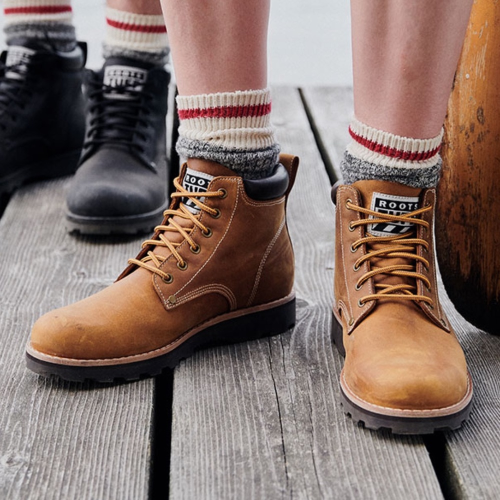 Roots Tuff Leather Boots Tan/Brown 7.5